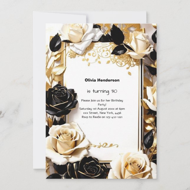 Invitation personnalisée 30e anniversaire (Devant)