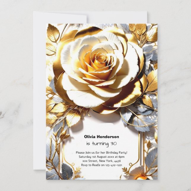 Invitation personnalisée 30e anniversaire (Devant)