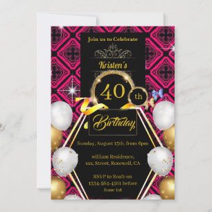 Invitation personnalisée 40e anniversaire