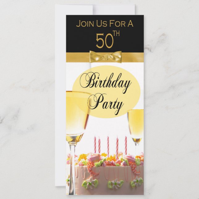 Invitation personnalisée à la 50e fête d'anniversa (Devant)