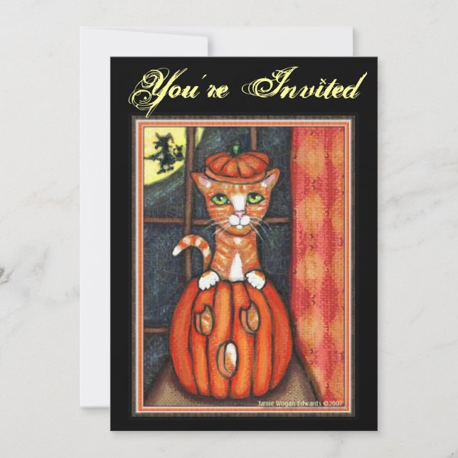 Invitation personnalisée à la fête d'Halloween (Devant)