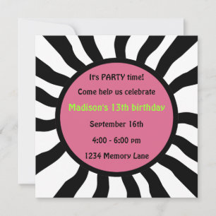 Invitation personnalisée à la fête du 13e annivers