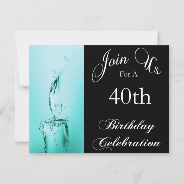 Invitation personnalisée à la fête du 40e annivers (Devant)