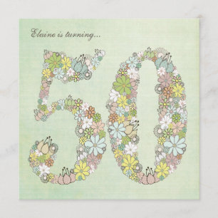 Invitation personnalisée à la fête du 50e annivers