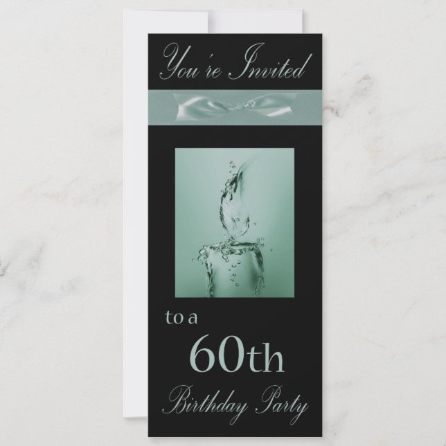 Invitation personnalisée à la fête du 60e annivers (Devant)