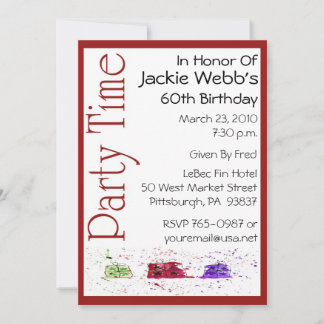 Invitation personnalisée à la fête du 60e annivers