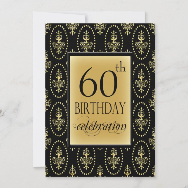 Invitation personnalisée à la fête du 60e annivers (Devant)
