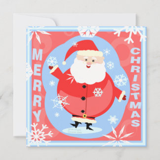 Invitation personnalisée à Noël Père Noël & Snow P