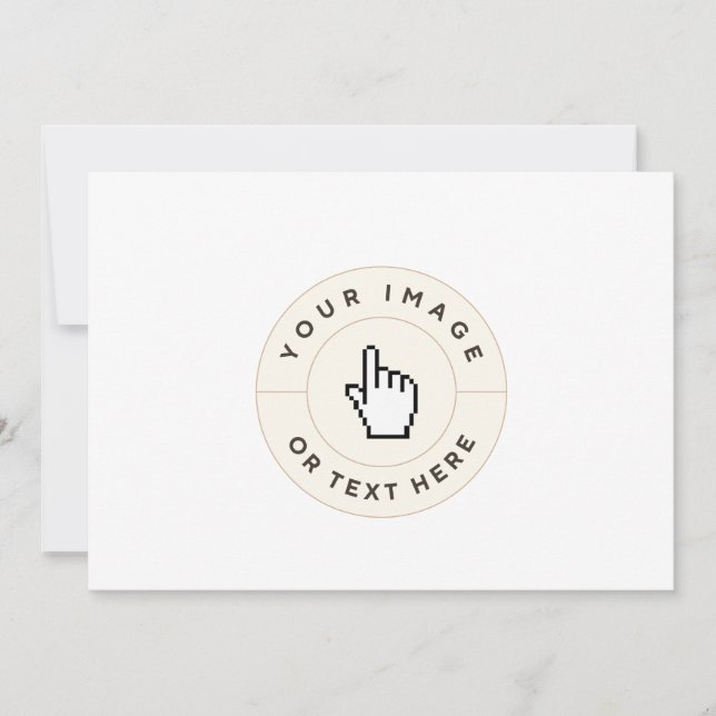 Invitation - Personnalisée (ajouter une image/text (Devant)