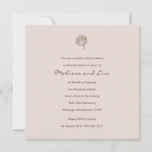 Invitation personnalisée avec rose