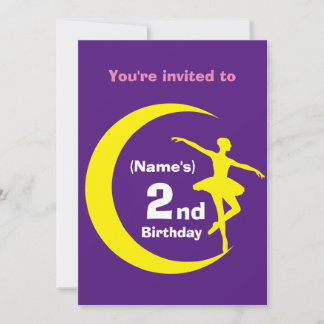 Invitation Personnalisée Ballerina 2e Anniversaire