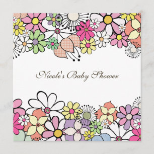 Invitation personnalisée Blossoms lumineux Baby sh