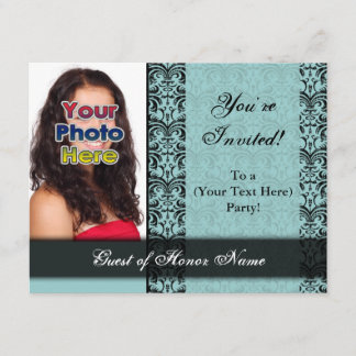 Invitation personnalisée Blue Joty Party