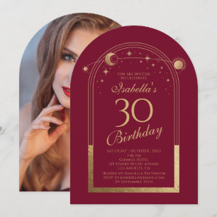Invitation Personnalisée Céleste 30e Anniversaire