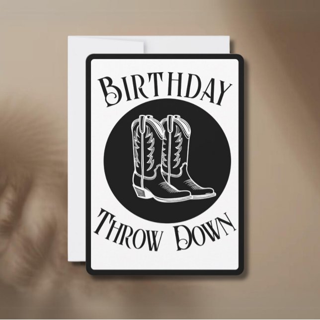 Invitation personnalisée - Country Rodeo Anniversa (Cowboy Boots Birthday Party)