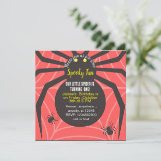 INVITATION PERSONNALISÉE D'ANNIVERSAIRE D'ARACHNID
