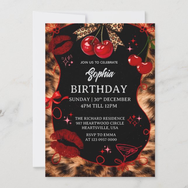 Invitation personnalisée d'anniversaire pour enfan (Devant)