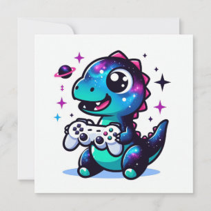 Invitation personnalisée de dinosaure pour les jou