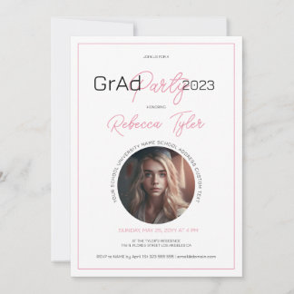 Invitation personnalisée de fête de fin d'études a
