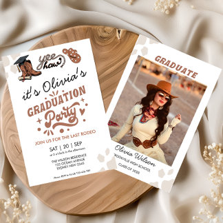 Invitation personnalisée de fête de fin d'études w