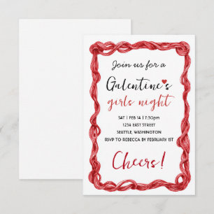 Invitation personnalisée de fête de la Saint-Valen