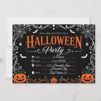 Invitation personnalisée de fête d'Halloween en go