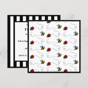 Invitation personnalisée de Ladybird et Bumblebee