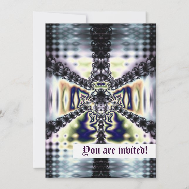 Invitation personnalisée de l'espace violet (Devant)