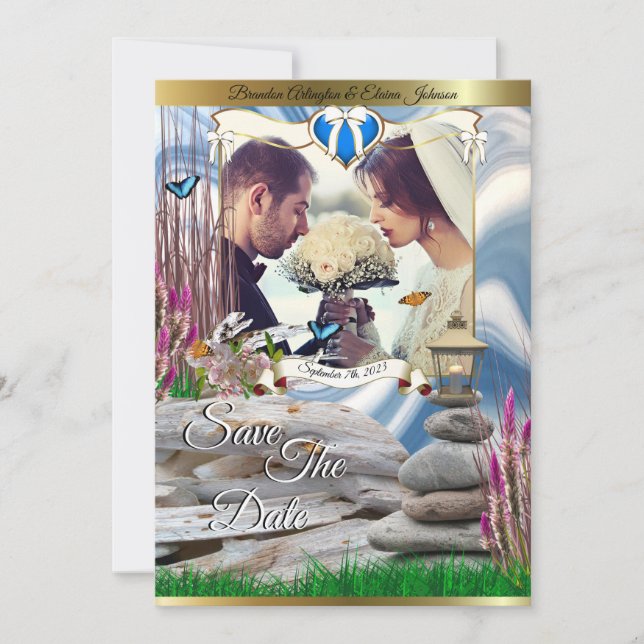 Invitation Personnalisée de Mise en Garde de Date (Devant)