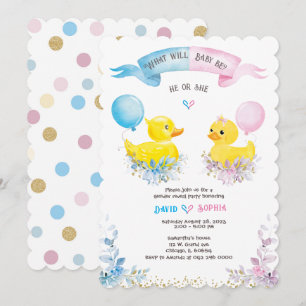 Invitation personnalisée de révélation de genre