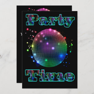 Invitation personnalisée Disco Ball Party