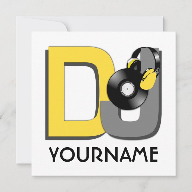 Invitation personnalisée DJ (Devant)