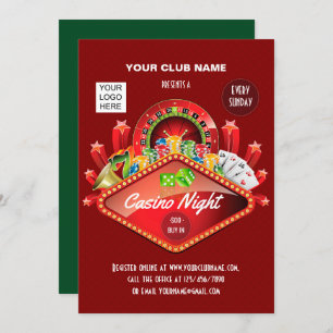 Invitation personnalisée du Club Casino Night Part