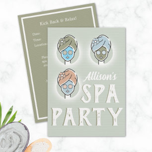 Invitation personnalisée du jour du spa - fête d'a