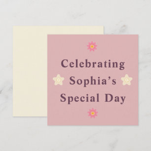Invitation personnalisée élégante pour un jour spé