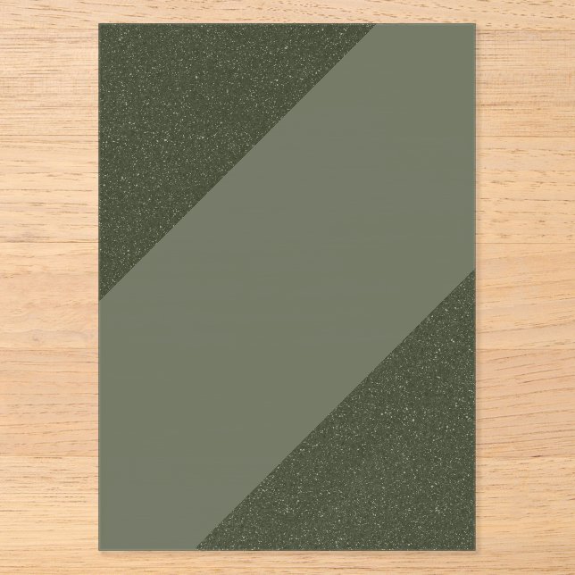 Invitation personnalisée en acrylique vert mousse (Recto)