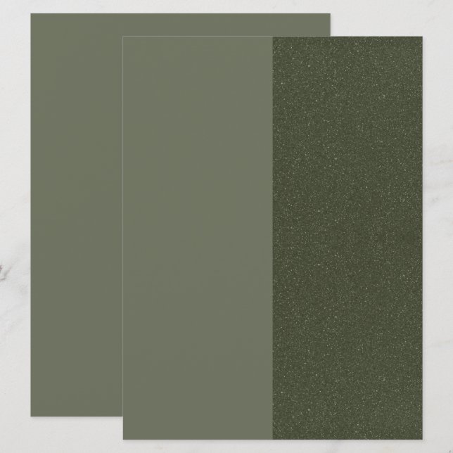 Invitation personnalisée en texture partagée vert  (Devant / Derrière)