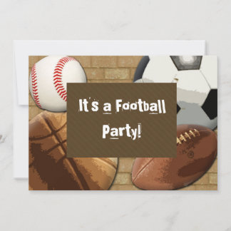 Invitation personnalisée, fête sportive, anniversa