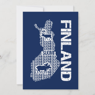Invitation personnalisée FINLAND MAP