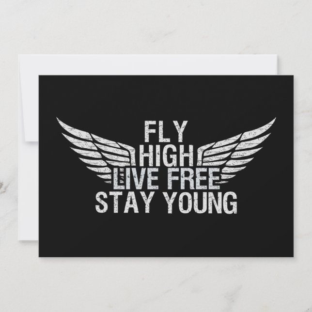 Invitation personnalisée FLY HIGH (Devant)