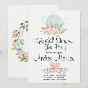 Invitation personnalisée Foire au thé Floral Fête