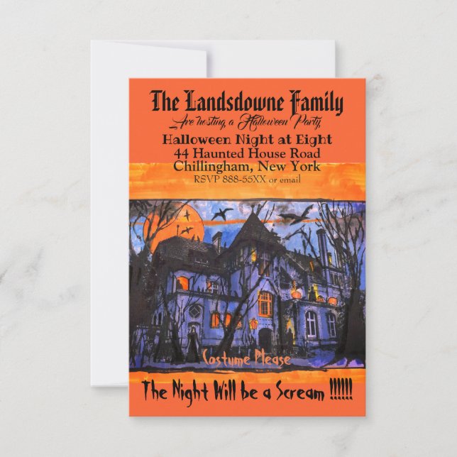 Invitation personnalisée Halloween pour Maison Han (Devant)
