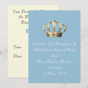Invitation personnalisée Harry et Meghan Royal Cro