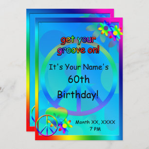Invitation personnalisée Hippie Birthday