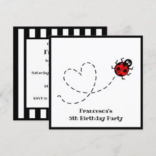 Invitation personnalisée Ladybird