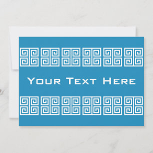 Invitation personnalisée Motif grec