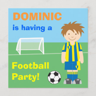 Invitation personnalisée par partie du football