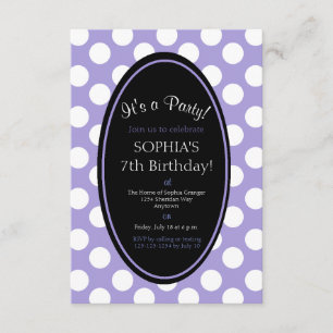 Invitation personnalisée Polka Dot Party