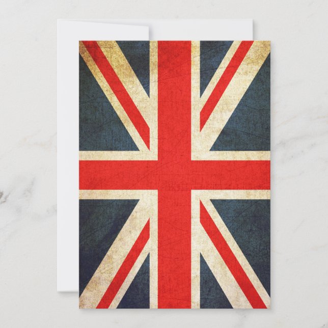 Invitation personnalisée Posh Union Jack (vertical (Devant)