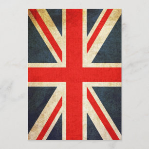 Invitation personnalisée Posh Union Jack (vertical